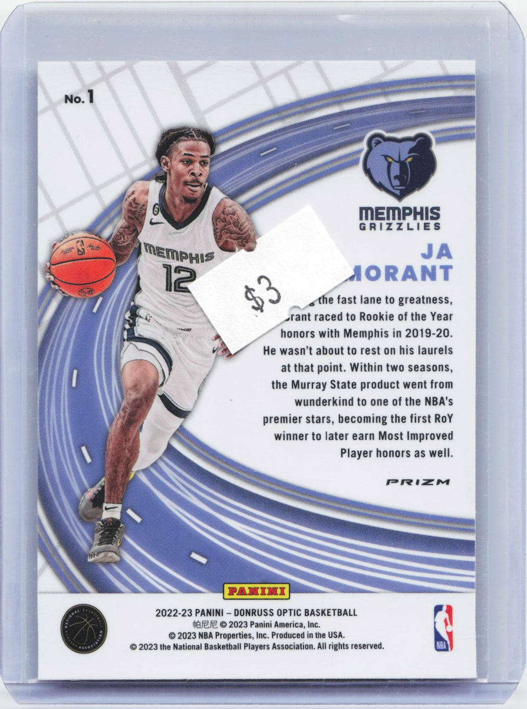 2022-23 Donruss Optic #1 Ja Morant Express Lane