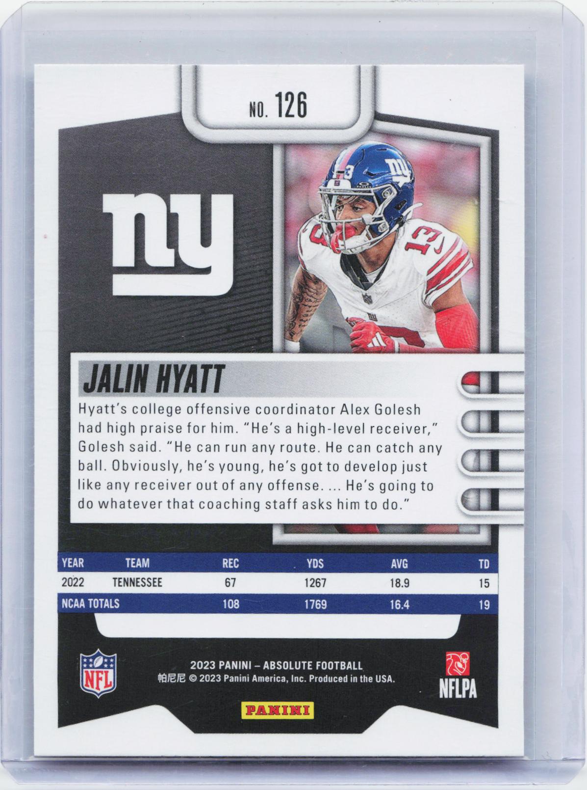 2023 Panini Absolute #126 Jalin Hyatt Retail