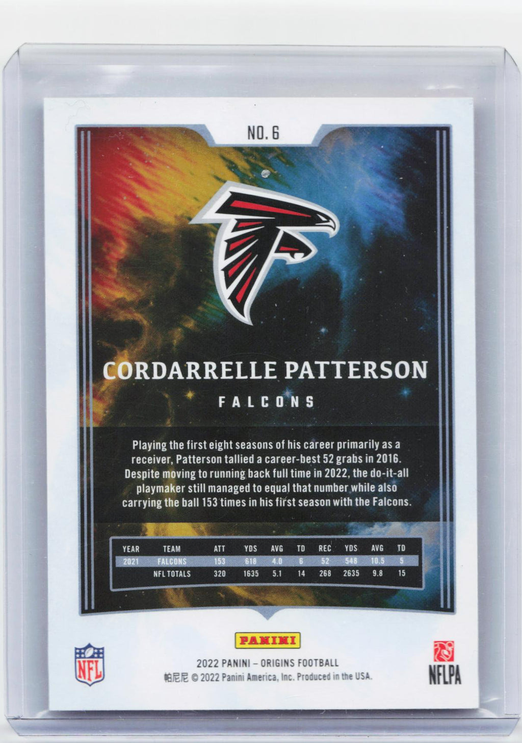 2022 Panini Origins #6 Cordarrelle Patterson
