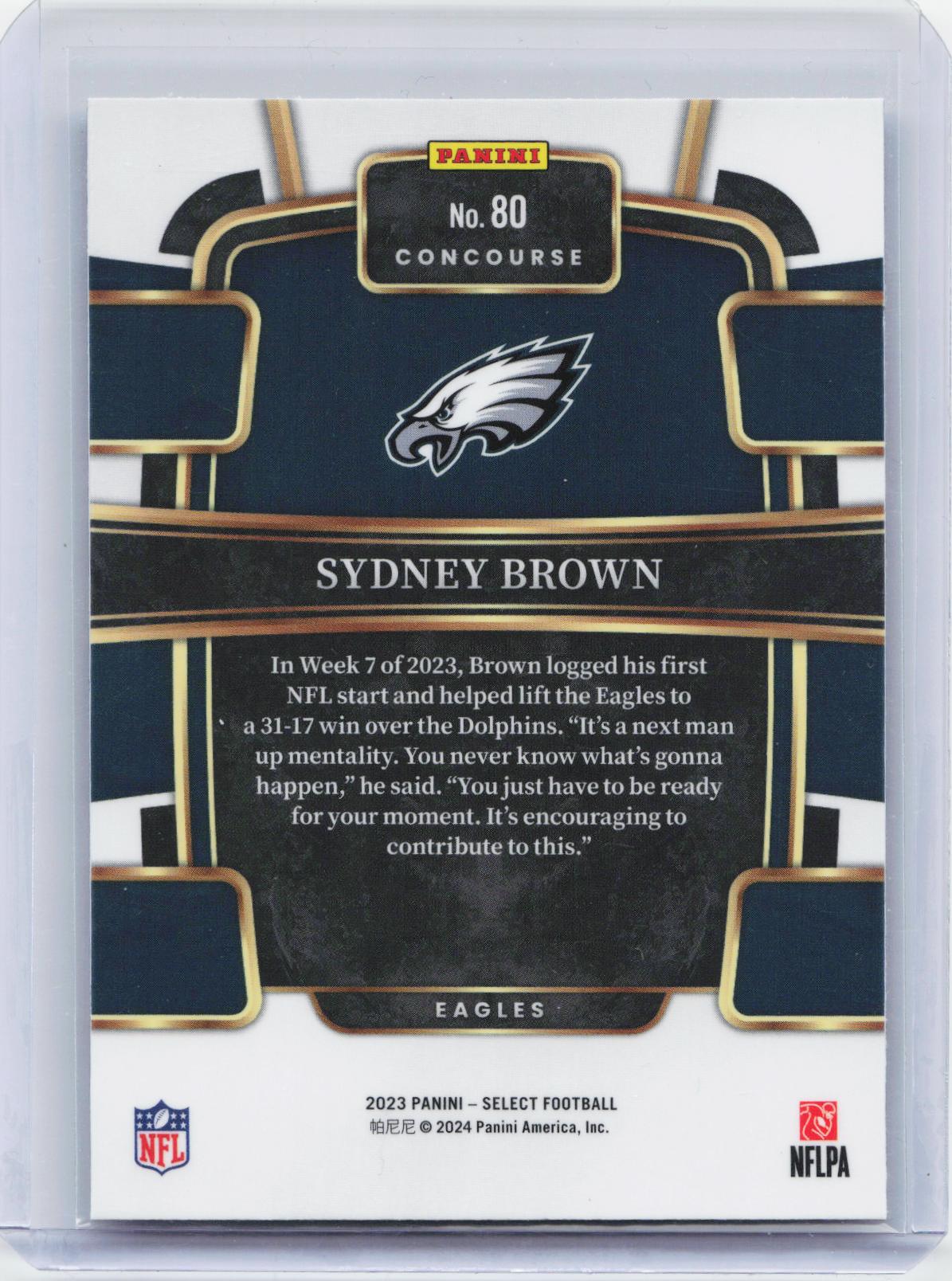 2023 Panini Select #80 Sydney Brown
