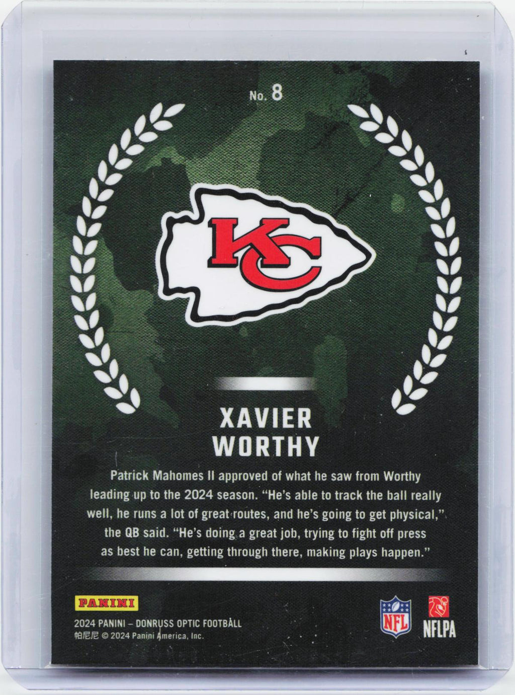 2024 Donruss Optic #8 Xavier Worthy Rookie Recruits