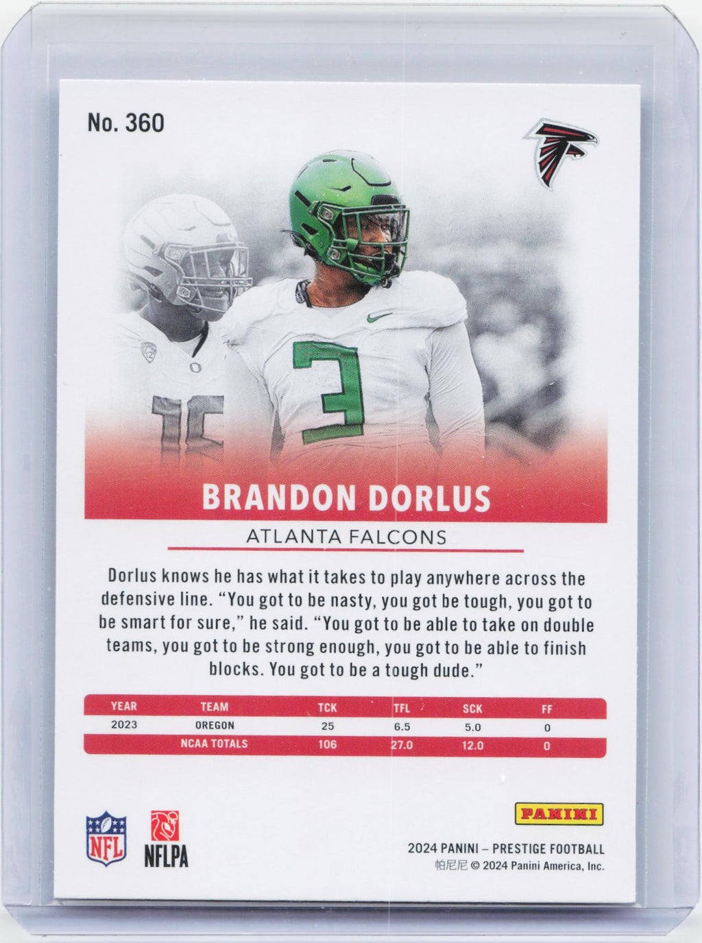 2024 Panini Prestige #360 Brandon Dorlus