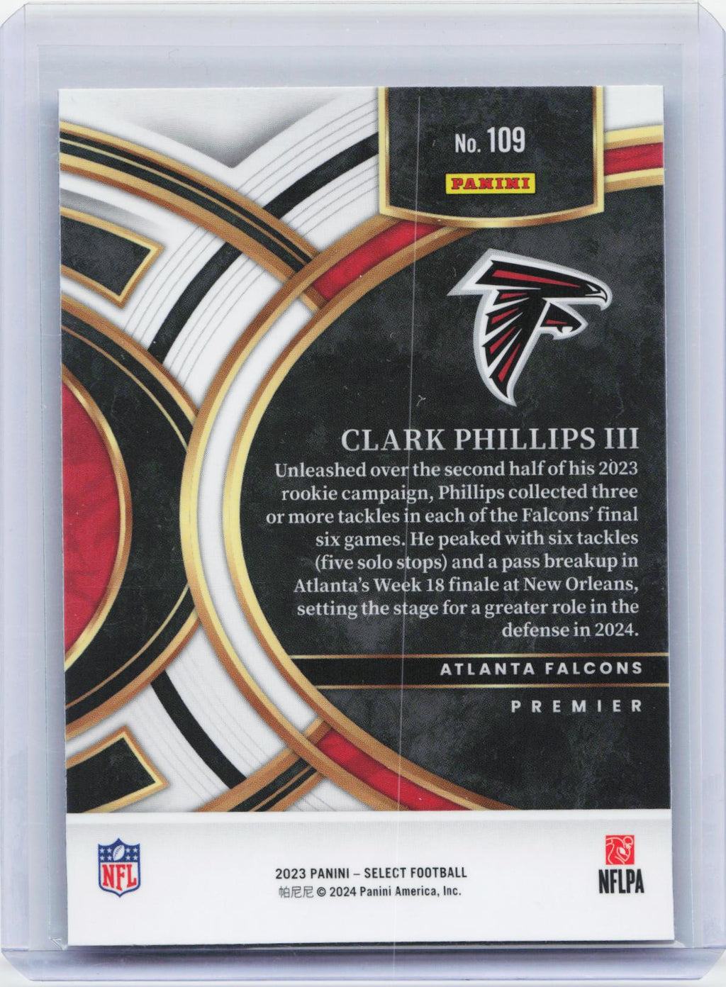 2023 Panini Select #109 Clark Phillips III