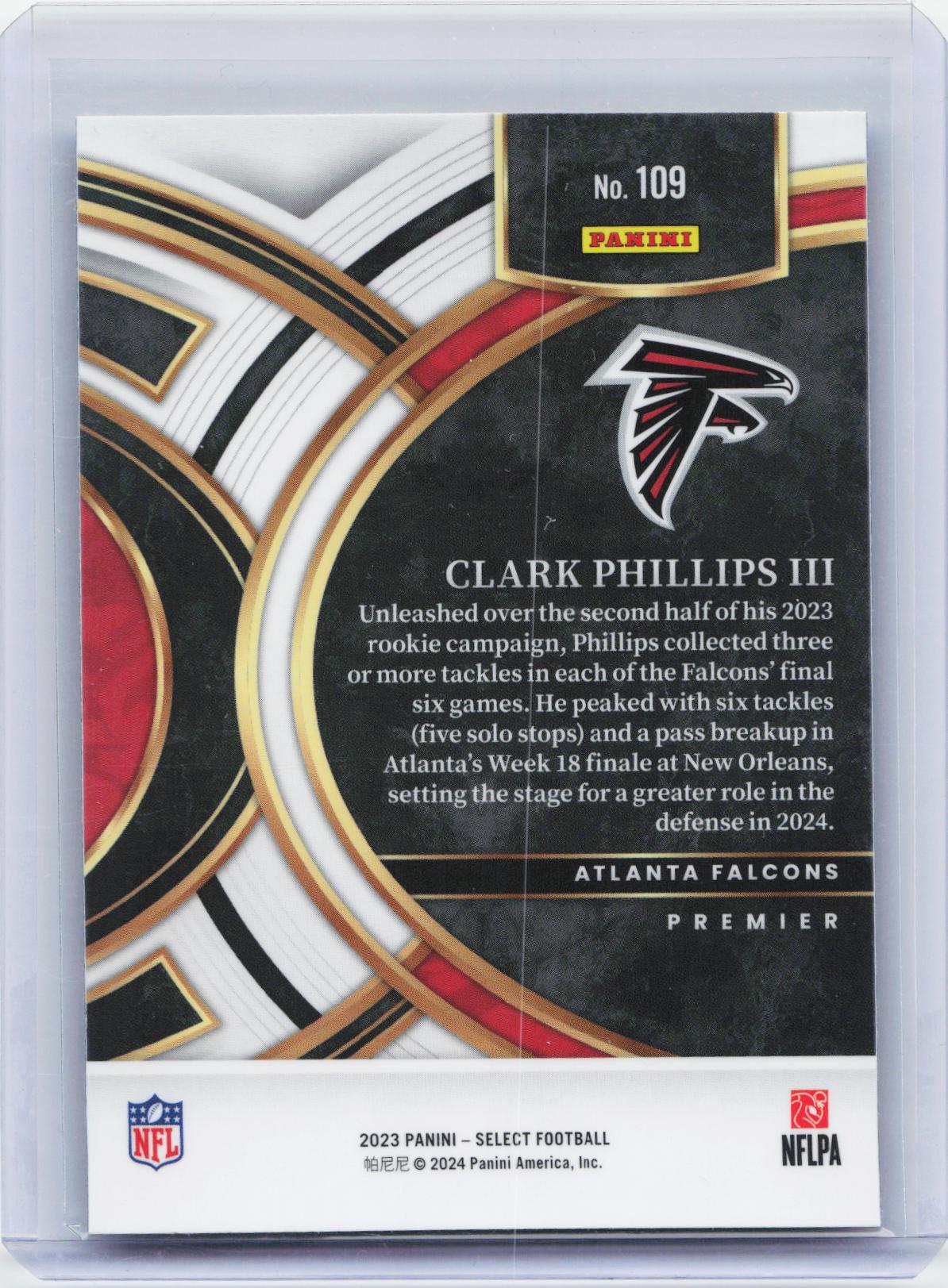 2023 Panini Select #109 Clark Phillips III
