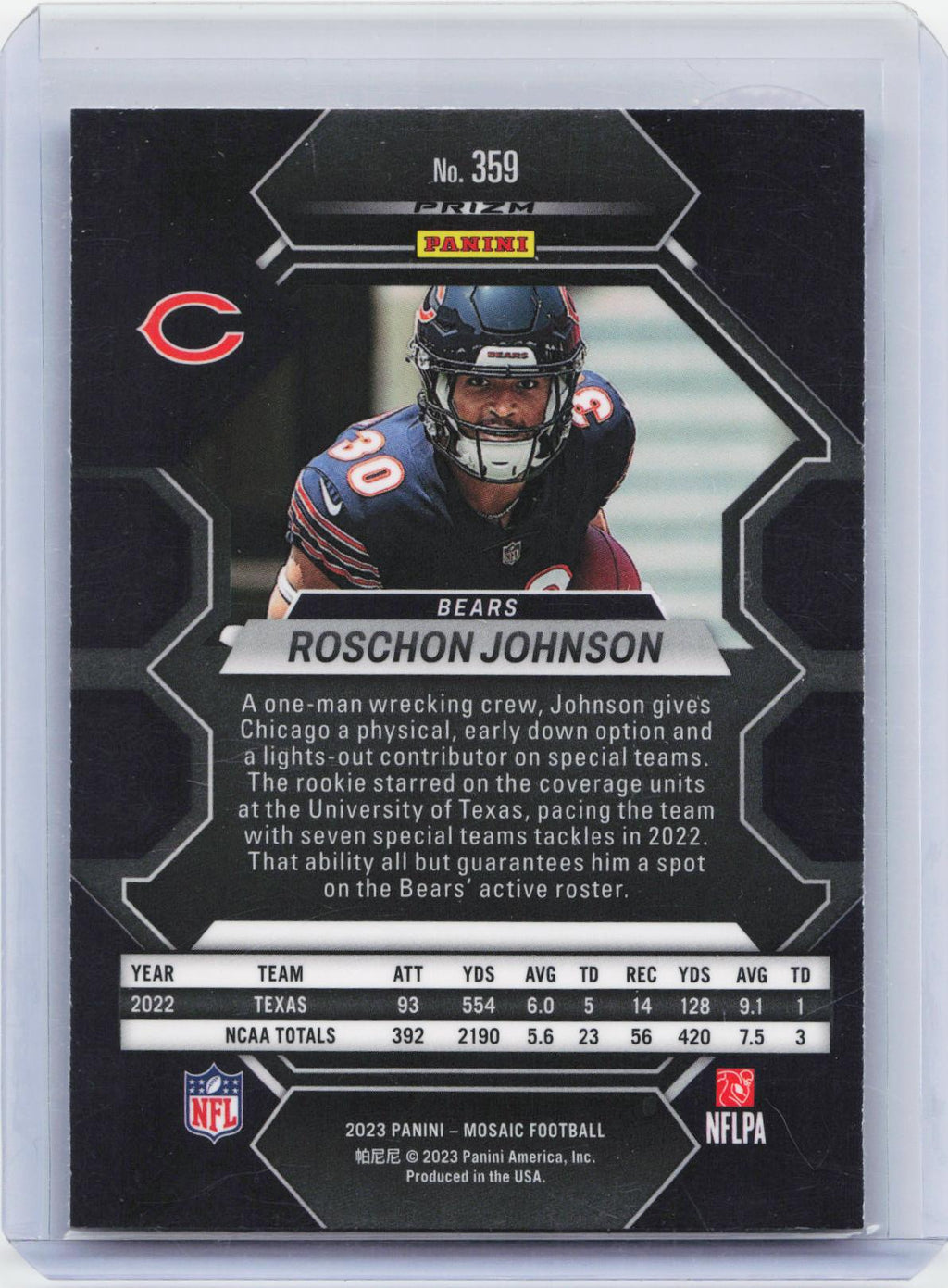 2023 Panini Mosaic #359 Roschon Johnson