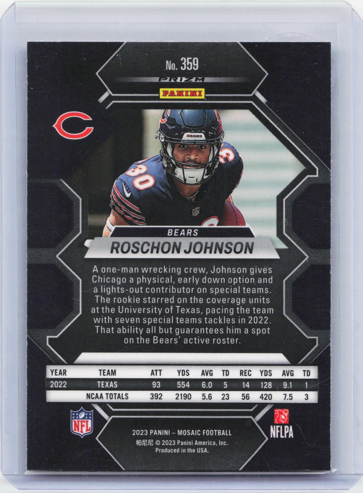 2023 Panini Mosaic #359 Roschon Johnson