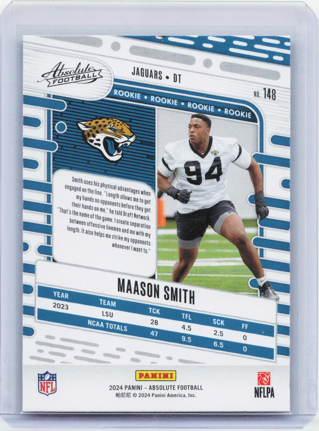 2024 Panini Absolute #148 Maason Smith Red and Blue