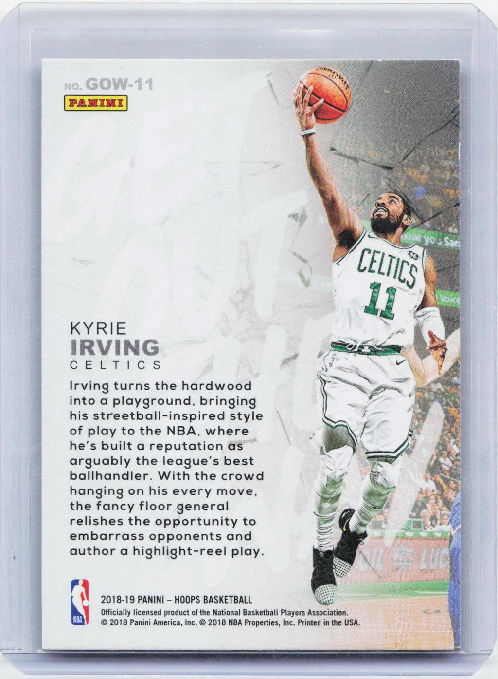 2018-19 Hoops #GOW-11 Kyrie Irving Get Out The Way Holo