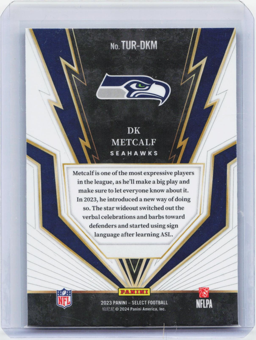 2023 Panini Select #TUR-DKM DK Metcalf Turbocharged