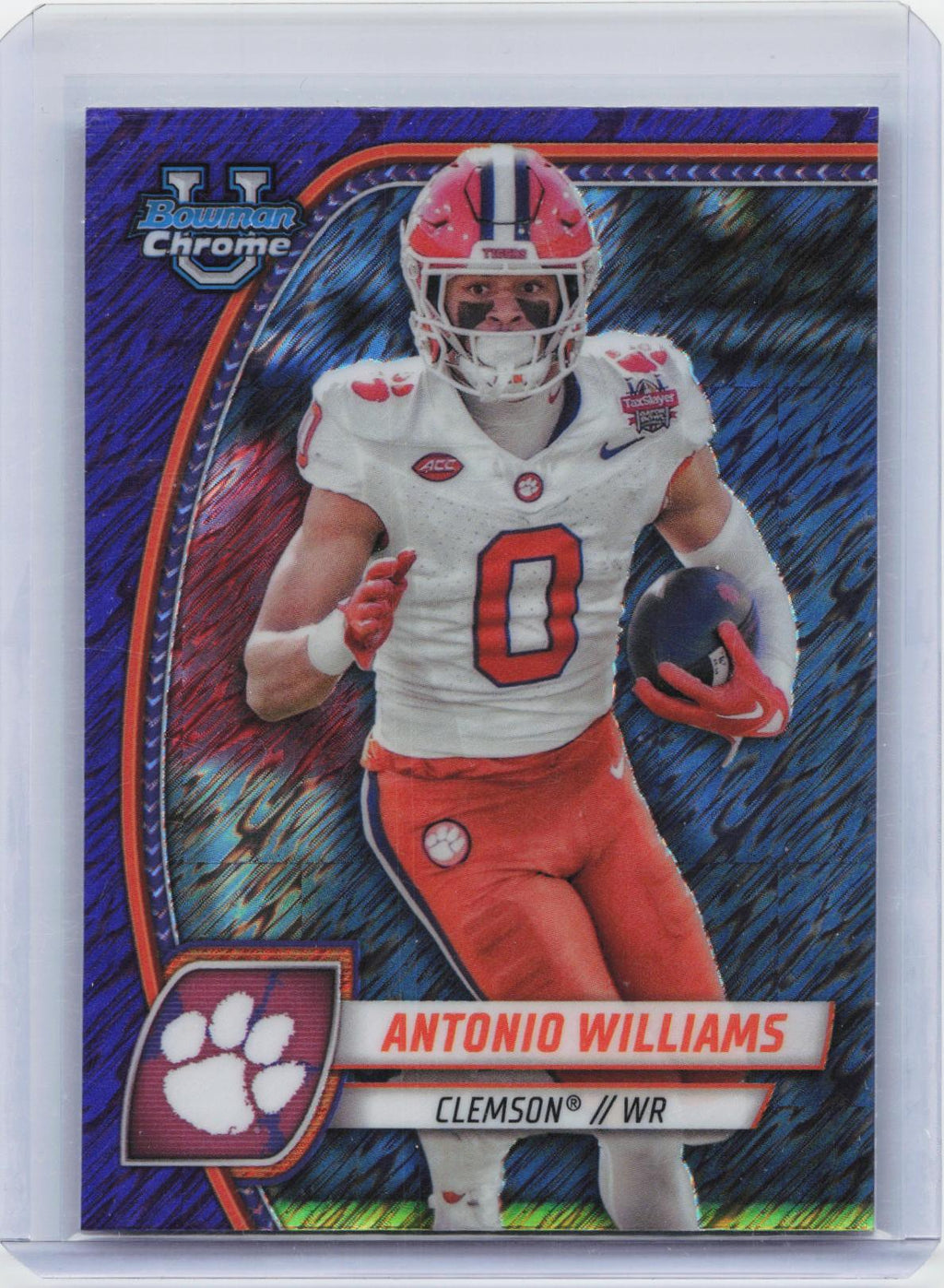 2024 Bowman University Chrome #14 Antonio Williams Purple Shimmer Refractor