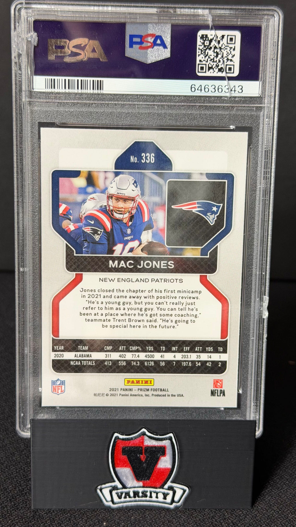 2021 Panini Prizm #336 Mac Jones PSA 10