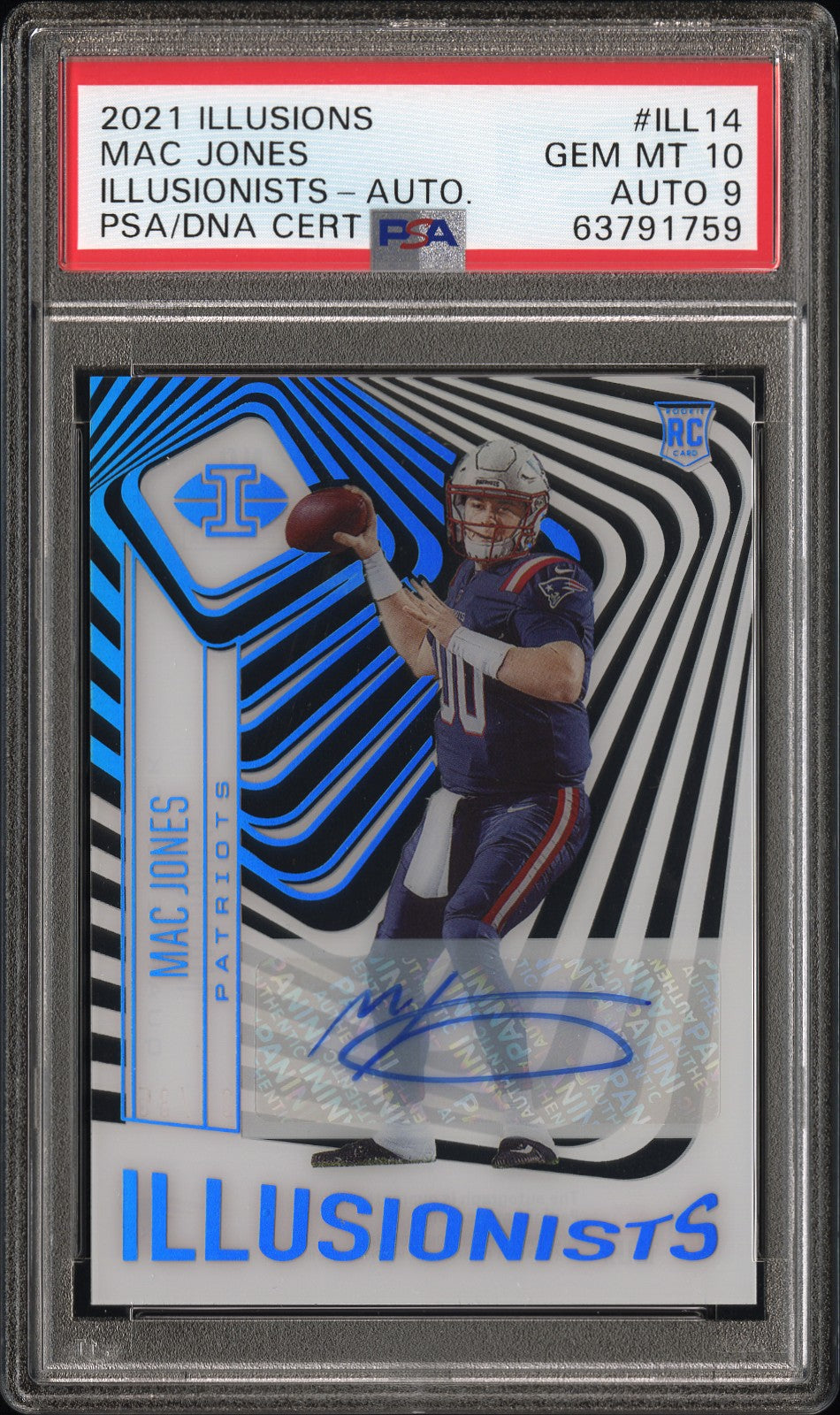 2021 Panini Illusions #ILL-14 Mac Jones Illusionists Autographs PSA 10 #/35