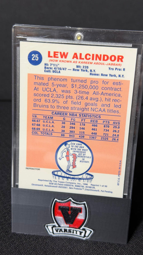1996-97 Topps #1 Lew Alcindor Finest Reprints Refractor