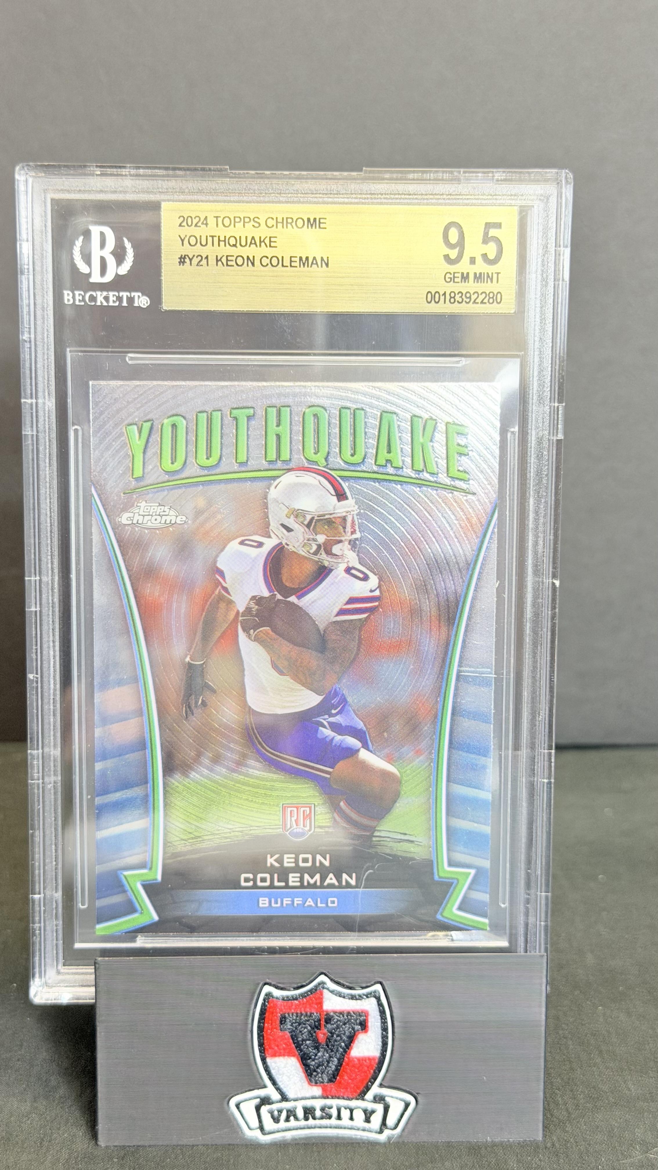 2024 Topps Chrome #Y-21 Keon Coleman Youthquake BGS 9.5