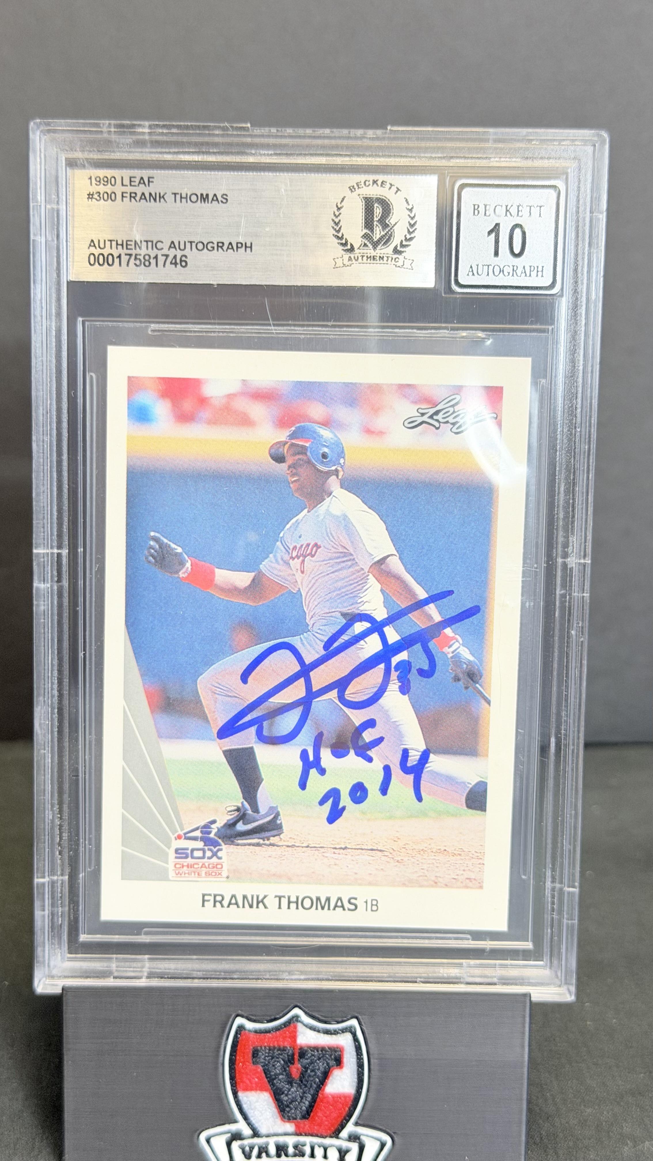1990 Leaf #300 Frank Thomas BGS 10