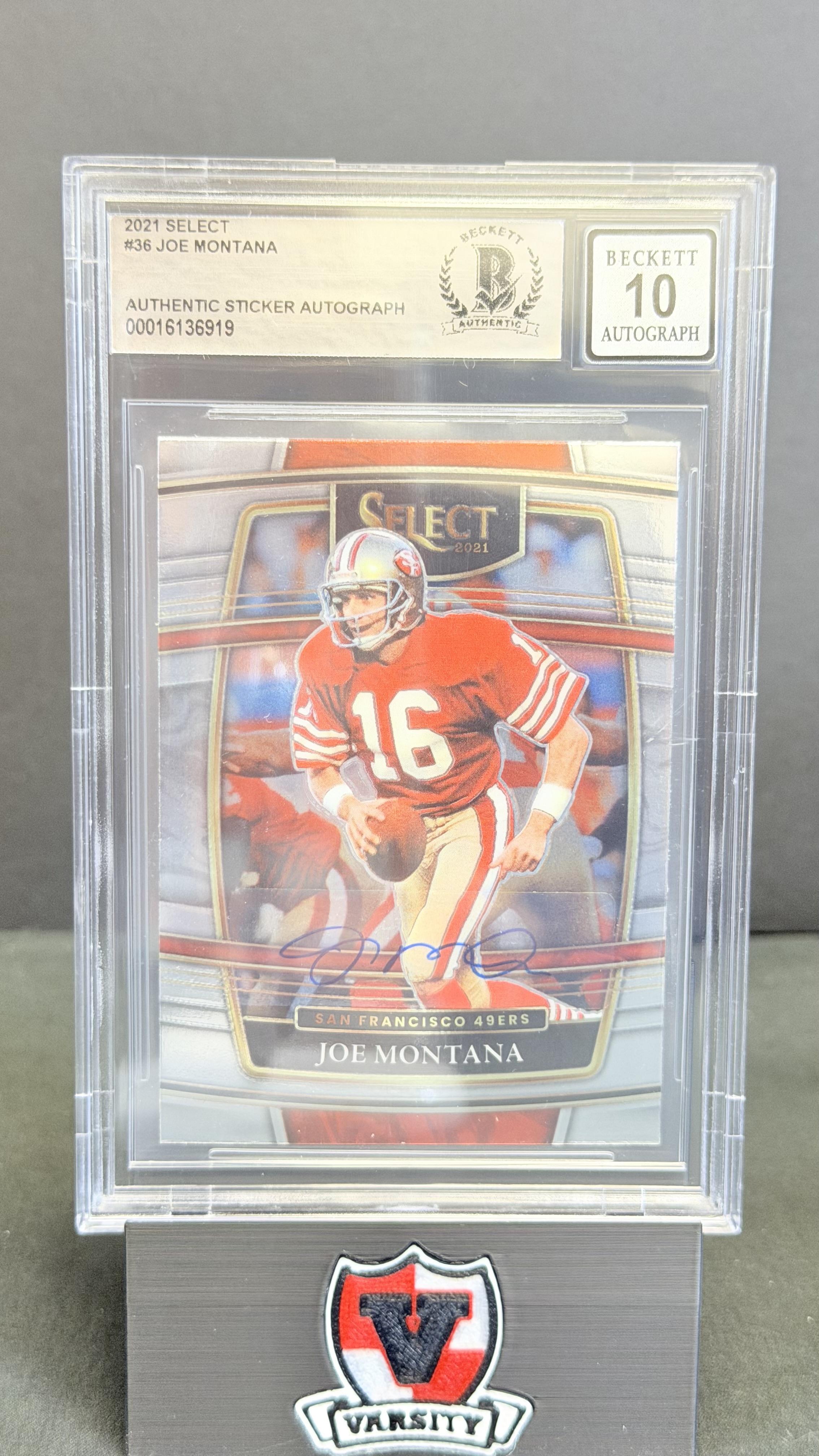 2021 Panini Select #36 Joe Montana AUTO BGS Authentic