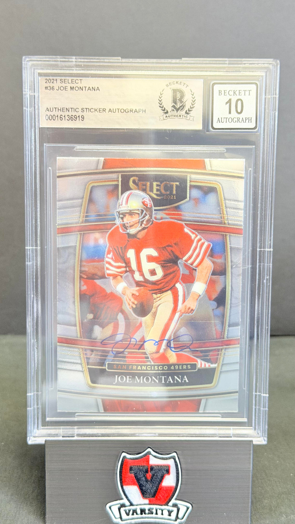 2021 Panini Select #36 Joe Montana AUTO BGS Authentic