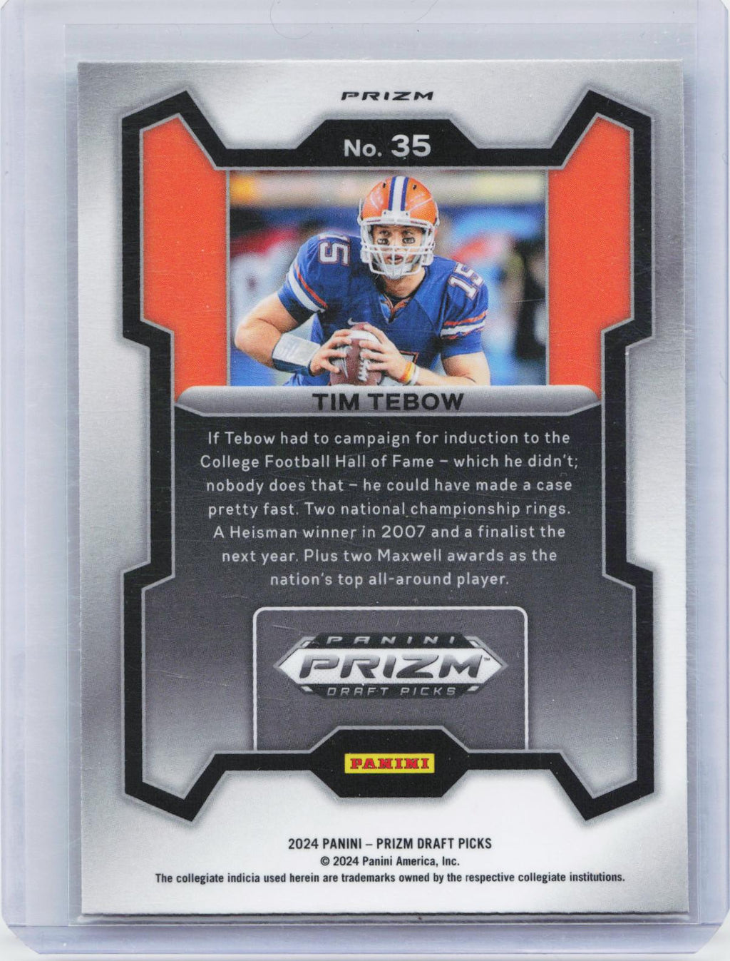 2024 Panini Prizm Draft Picks #35 Tim Tebow Green
