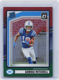 2024 Donruss #343 Adonai Mitchell Optic Rated Rookies Preview Red and Green