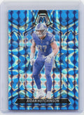 2024 Panini Mosaic #76 Aidan Hutchinson Mosaic Reactive Blue