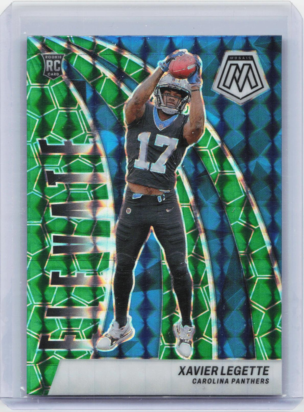 2024 Panini Mosaic #10 Xavier Legette Elevate Mosaic Green