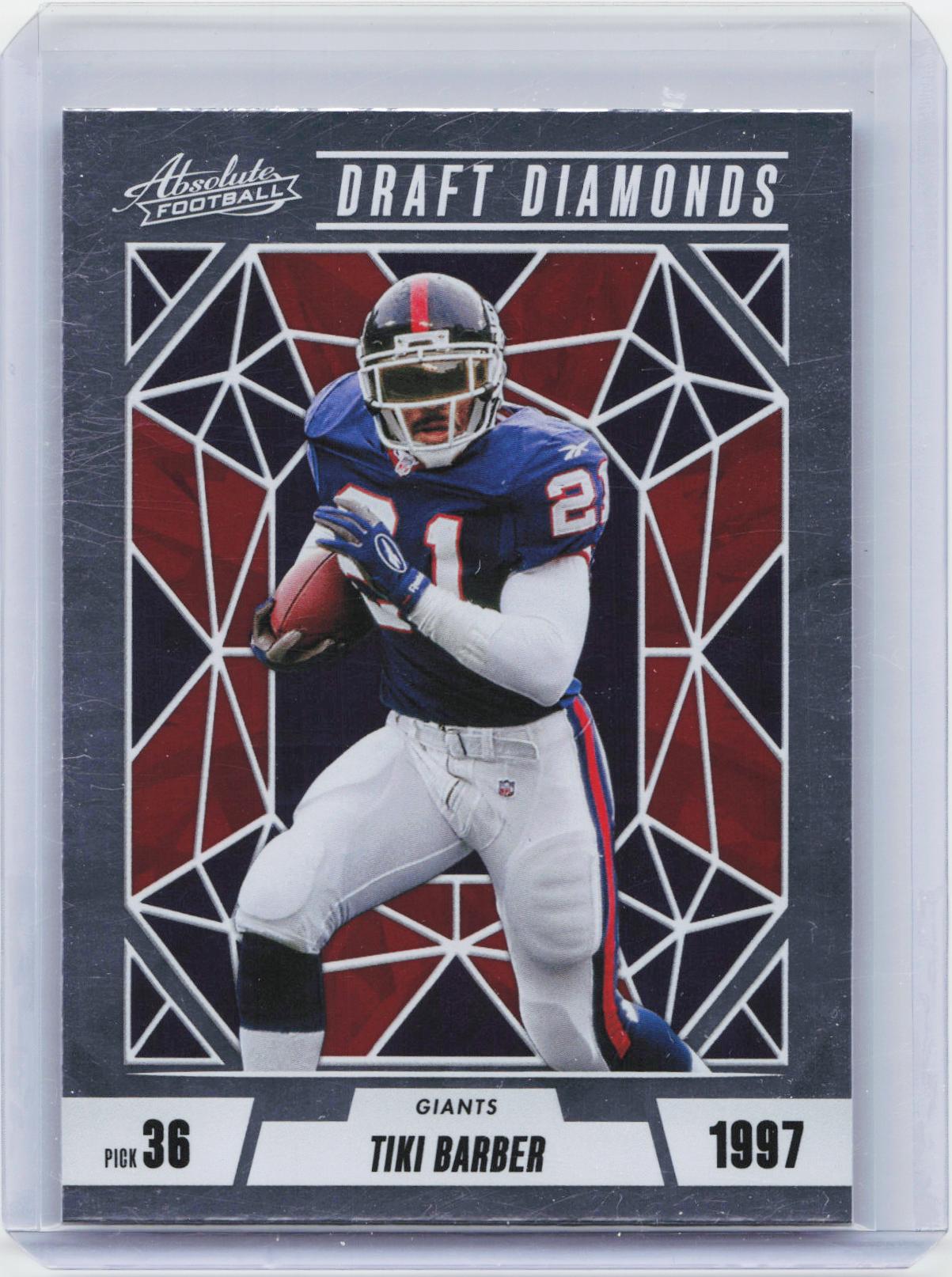 2024 Panini Absolute #DD-TBR Tiki Barber Draft Diamonds