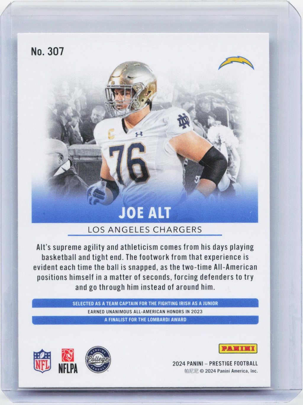 2024 Panini Prestige #307 Joe Alt