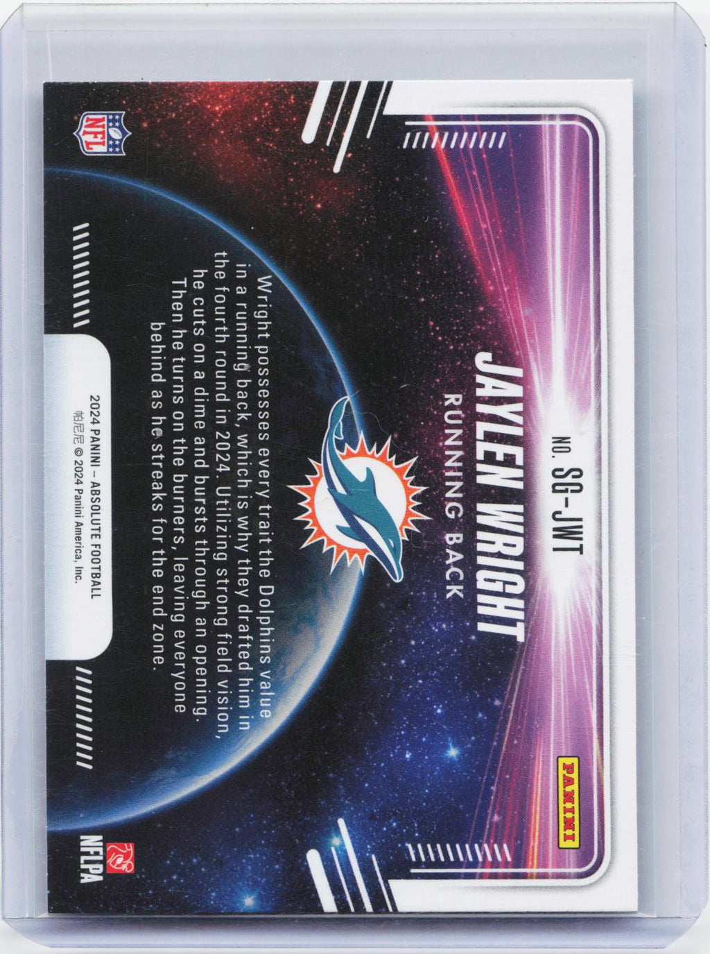 2024 Panini Absolute #SG-JWT Jaylen Wright Star Gazing
