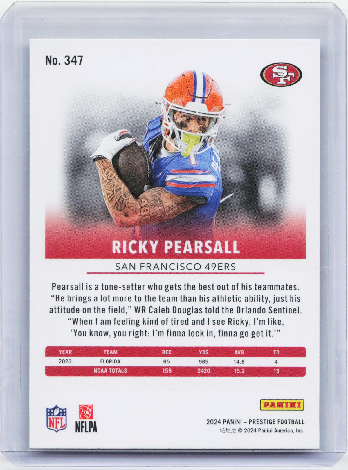 2024 Panini Prestige #347 Ricky Pearsall