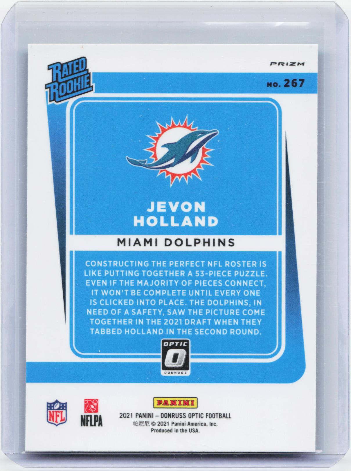 2021 Donruss Optic #267 Jevon Holland Green Velocity