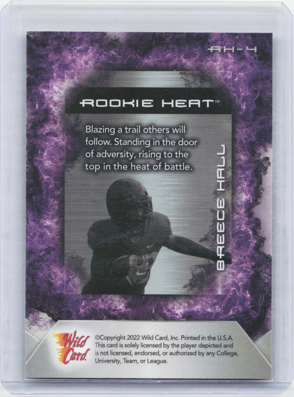 2022 Wild Card Matte #RH-4 Breece Hall Rookie Heat White/Purple