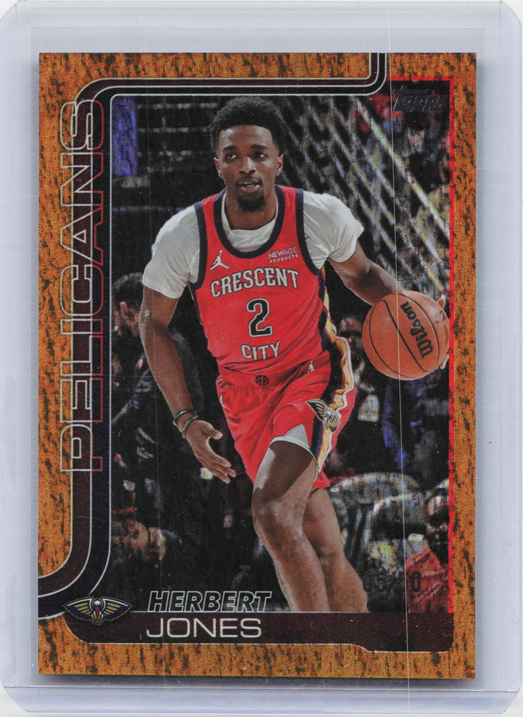 2025-26 Topps #189 Herbert Jones Crackleboard Gold #/50