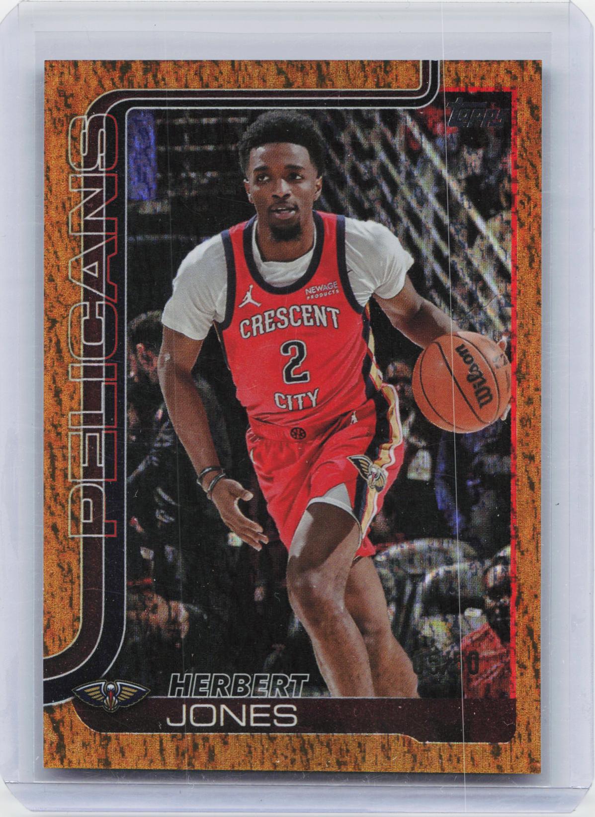 2025-26 Topps #189 Herbert Jones Crackleboard Gold #/50