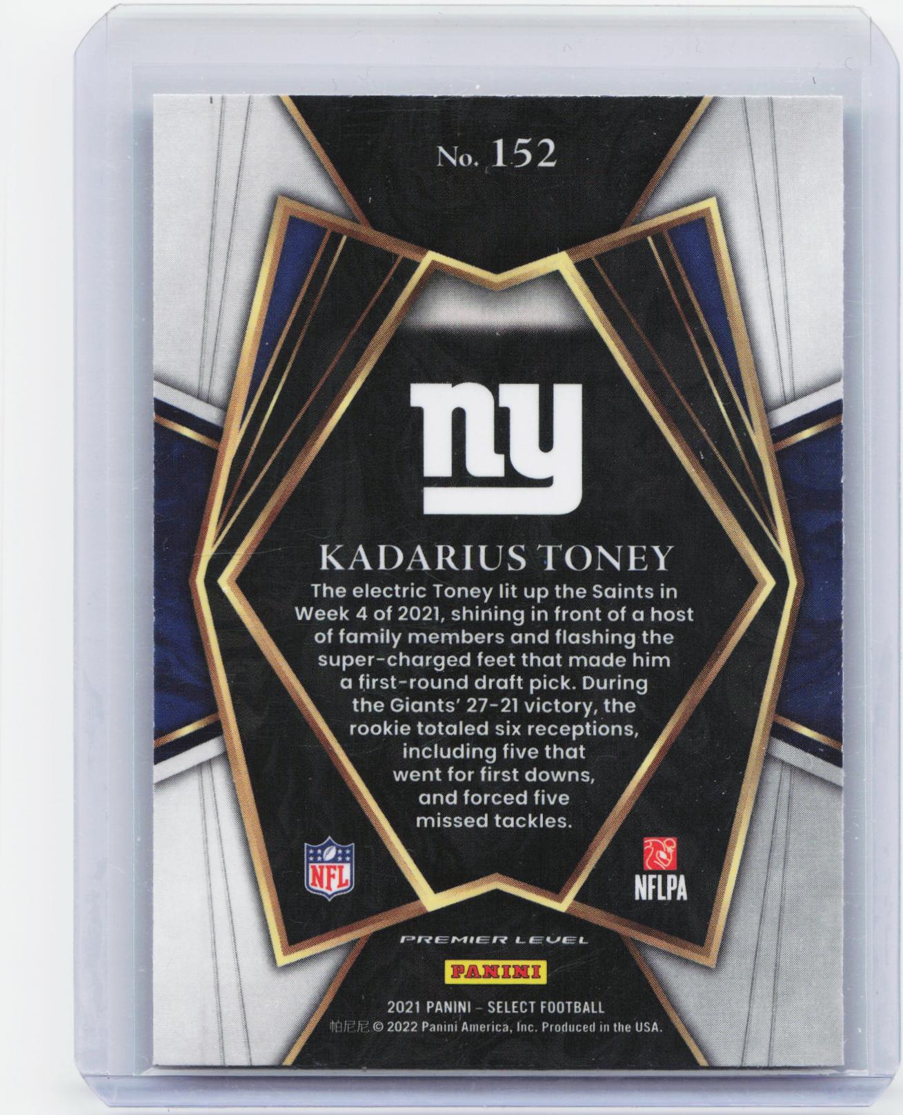2021 Panini Select #152 Kadarius Toney