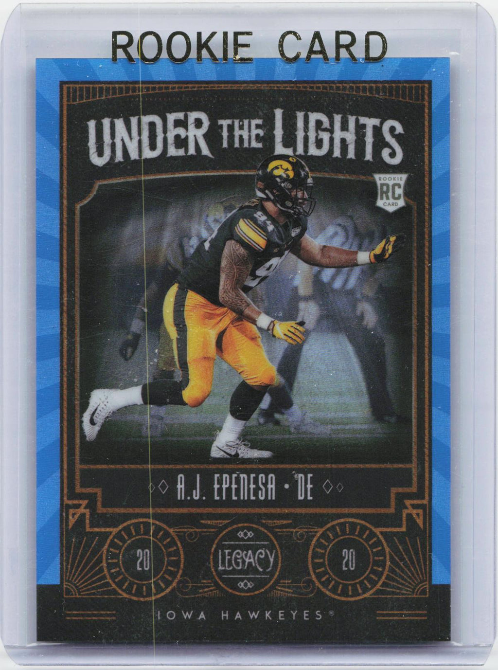 2020 Panini Legacy #UL-AJ A.J. Epenesa Under the Lights Platinum #/1