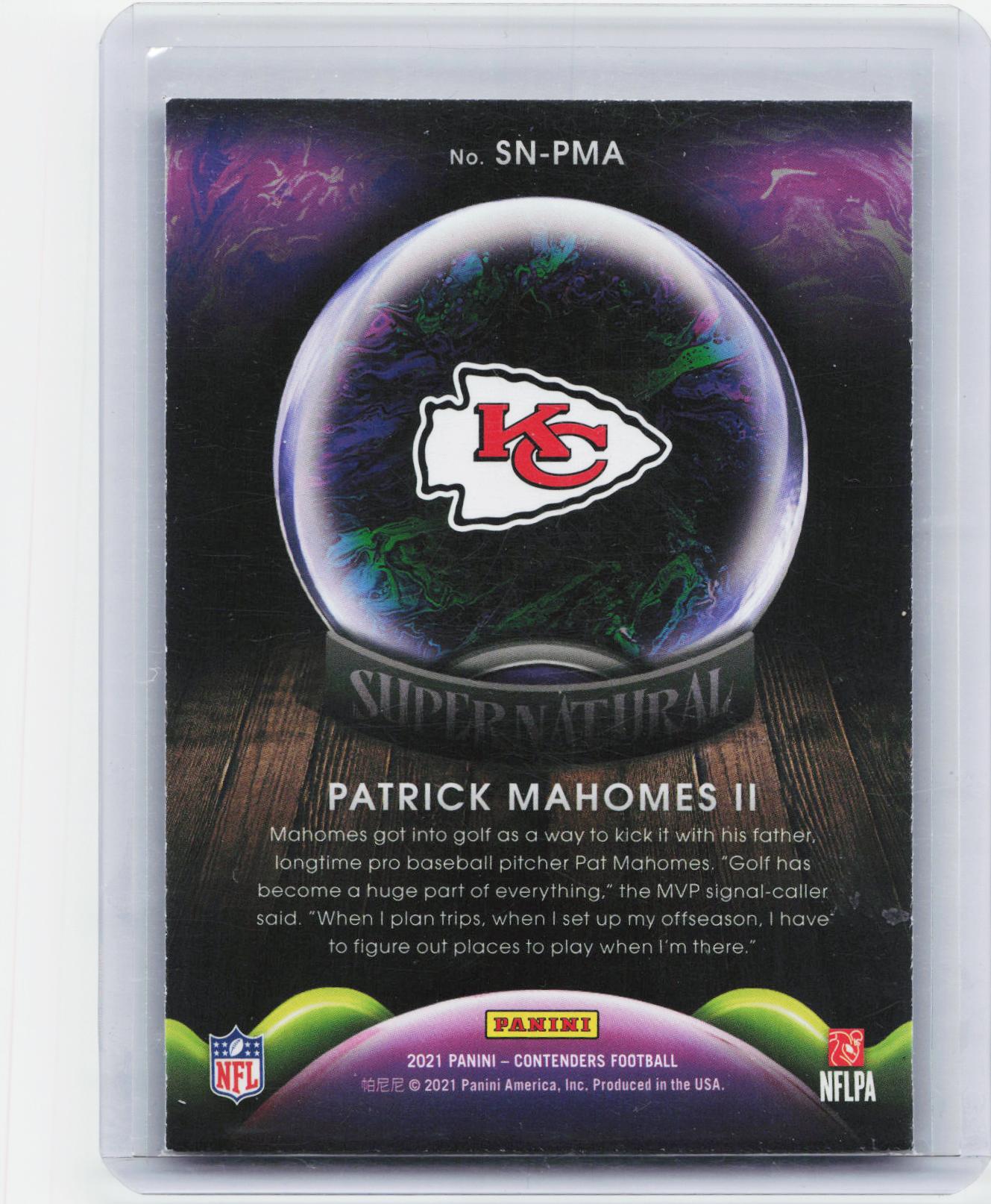 2021 Panini Contenders #SN-PMA Patrick Mahomes II Supernatural