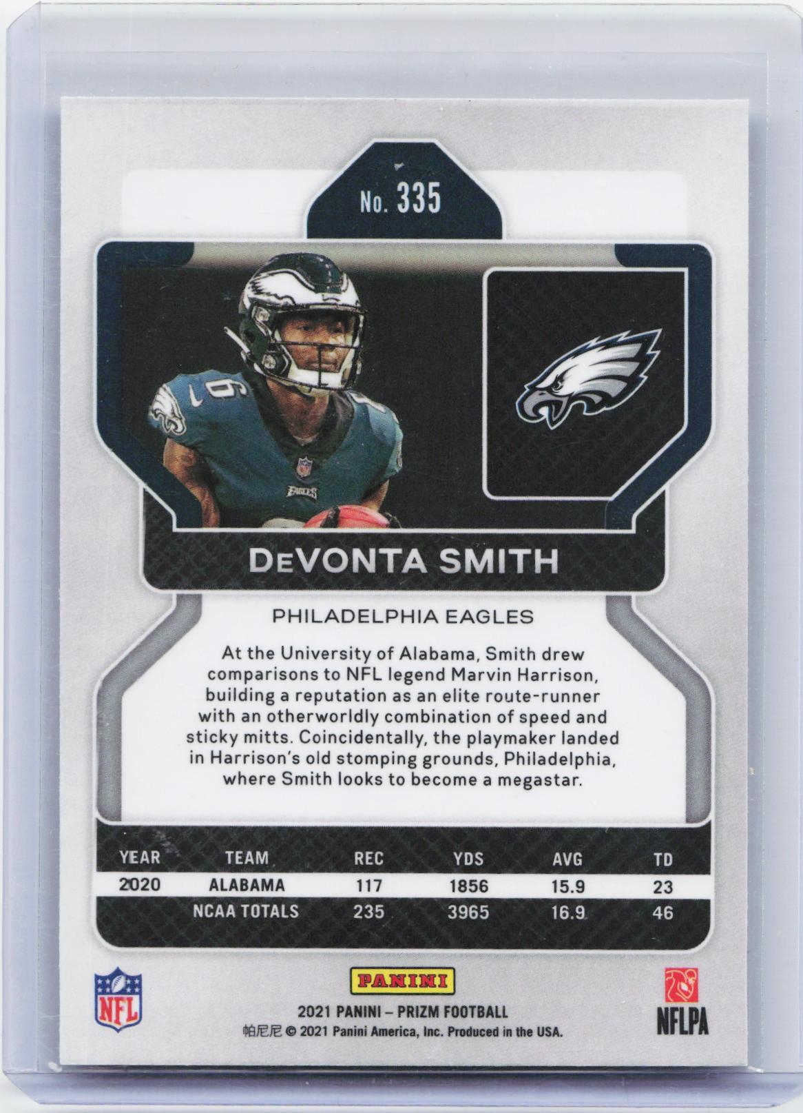 2021 Panini Prizm #335 DeVonta Smith
