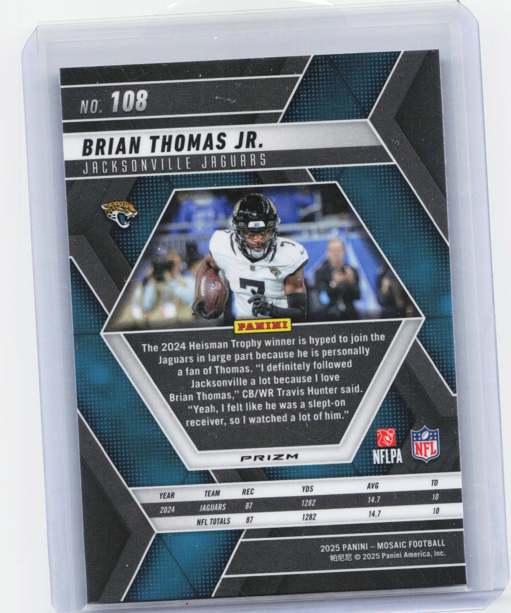 2025 Panini Mosaic #108 Brian Thomas Jr. Mosaic Genesis