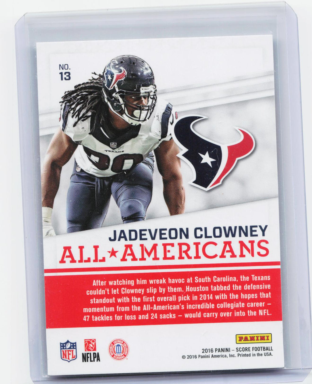 2016 Score #13 Jadeveon Clowney All-Americans Green