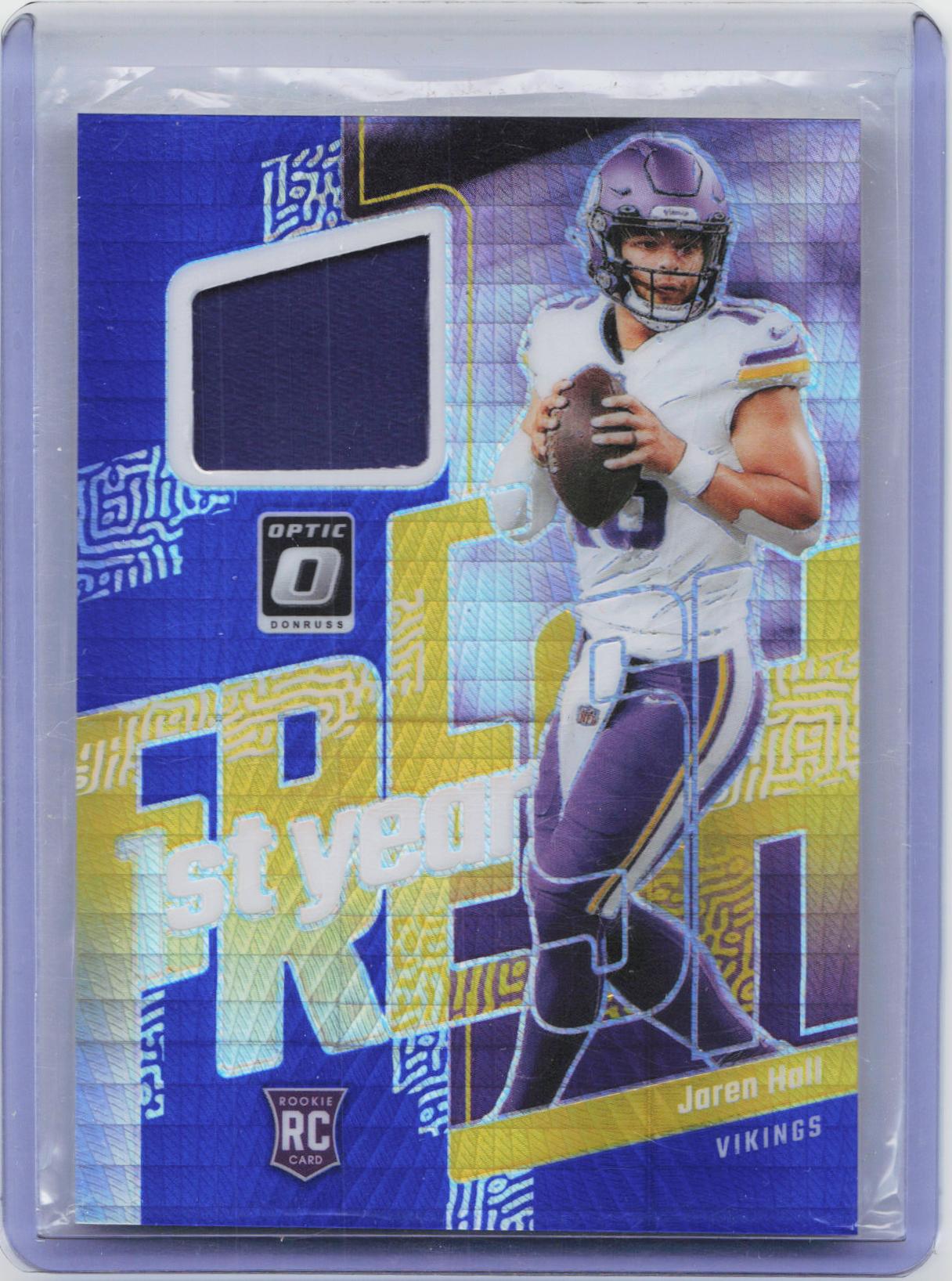 2023 Donruss Optic #FYF-JHA Jaren Hall 1st Year Fresh Blue Hyper