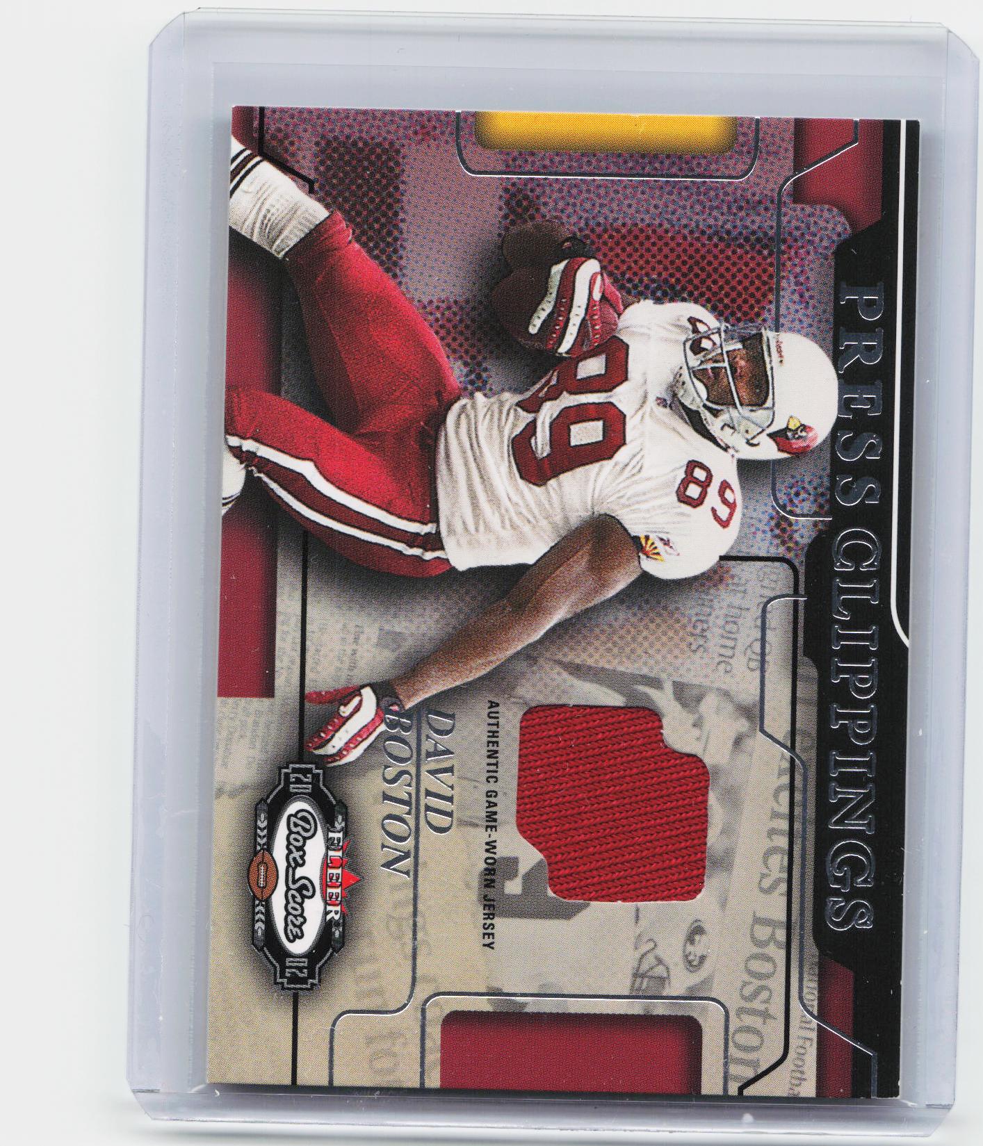 2002 Fleer Box Score #NNO David Boston Press Clippings Jerseys