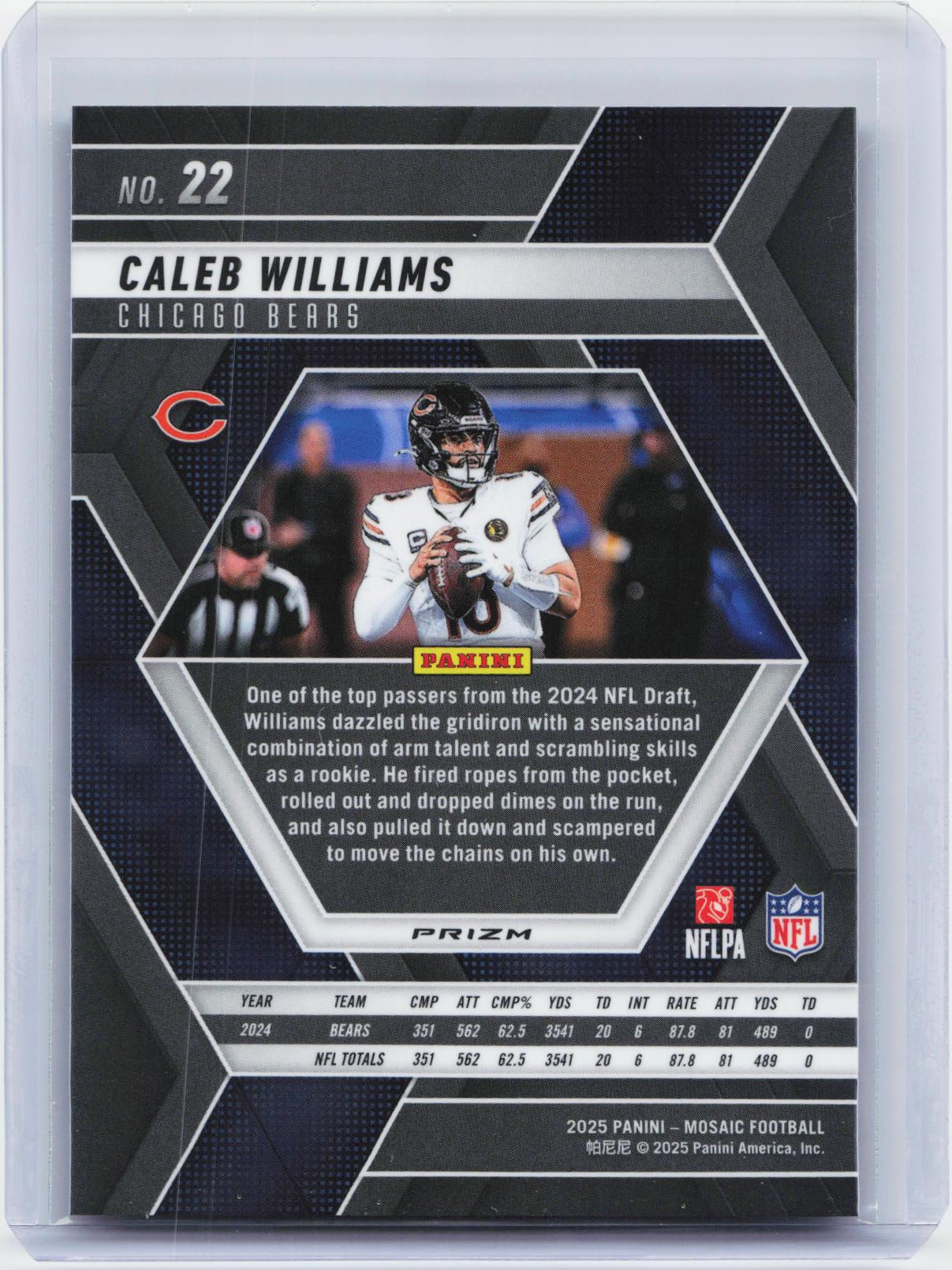 2025 Panini Mosaic #22 Caleb Williams Mosaic