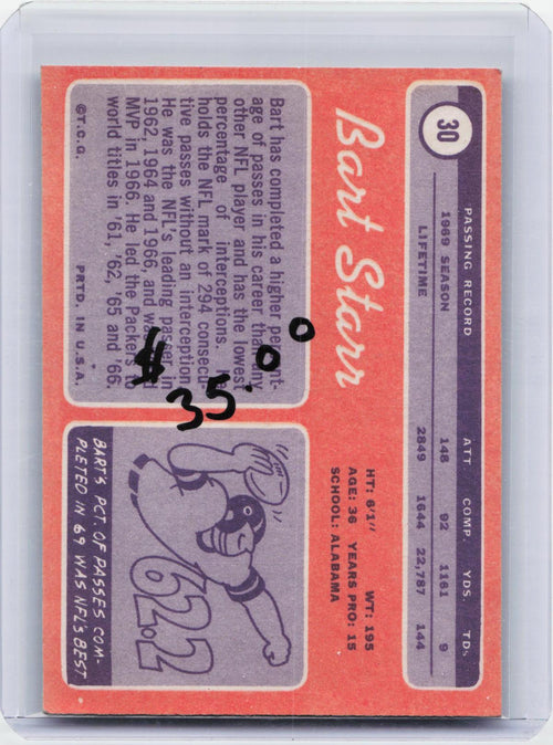 1970 Topps #30 Bart Starr