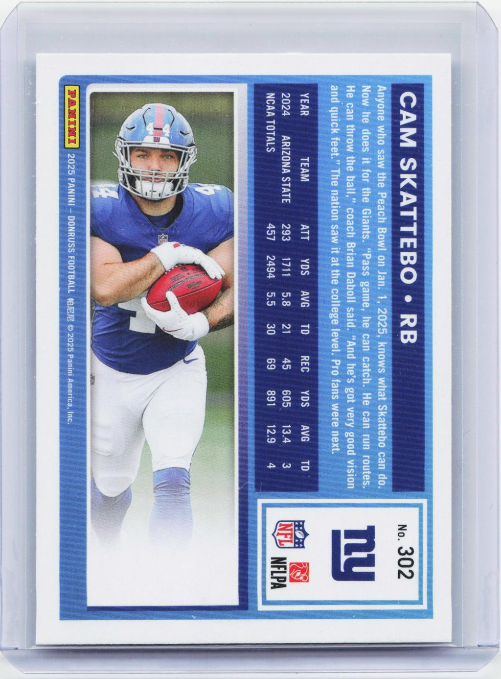 2025 Donruss #302 Cam Skattebo