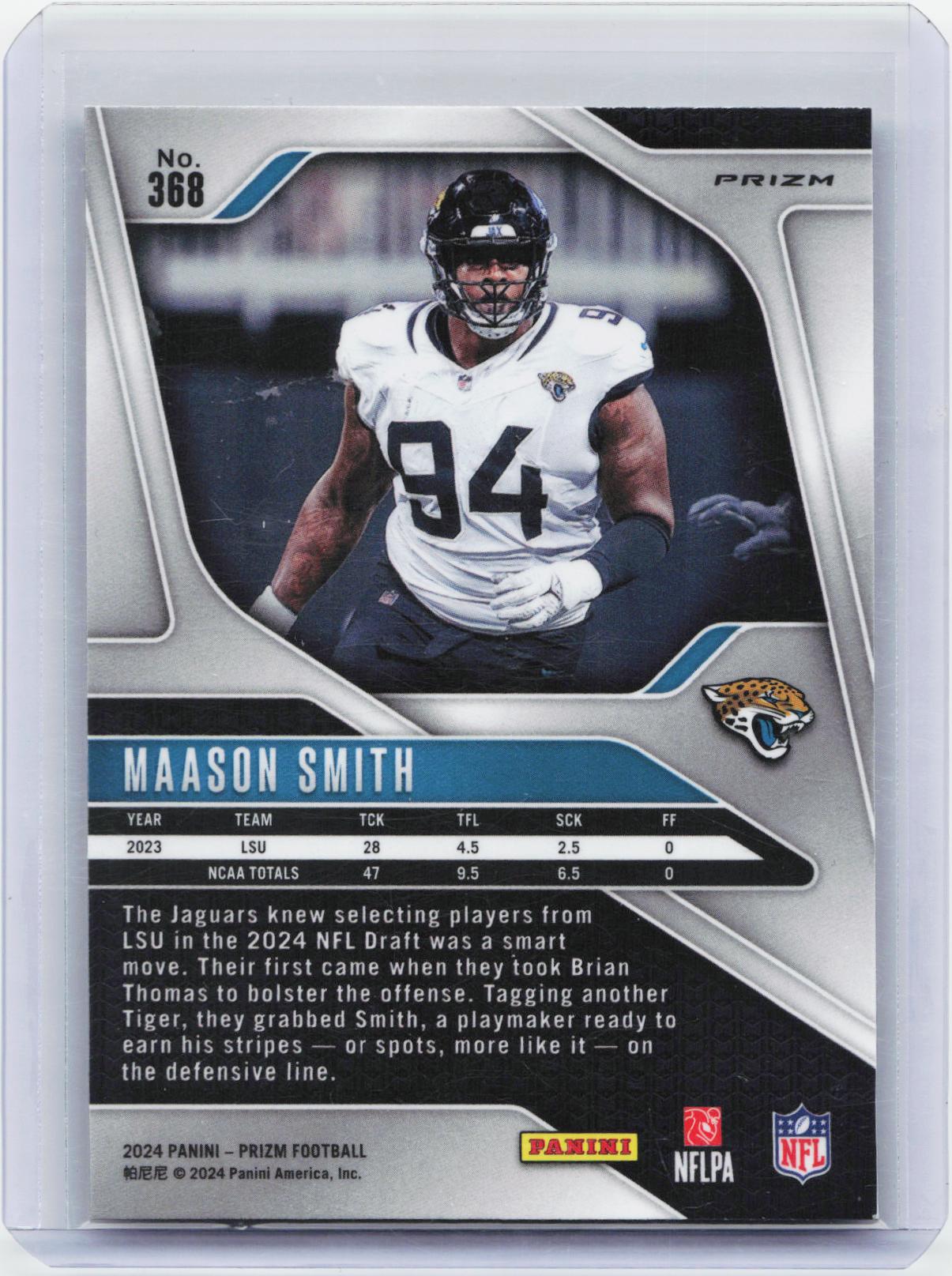 2024 Panini Prizm #368 Maason Smith Silver