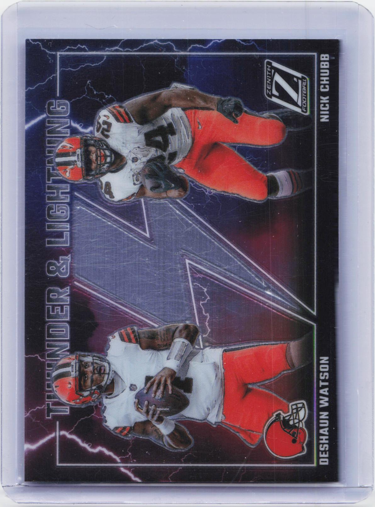 2023 Panini Zenith #6 Deshaun Watson / Nick Chubb Thunder and Lightning