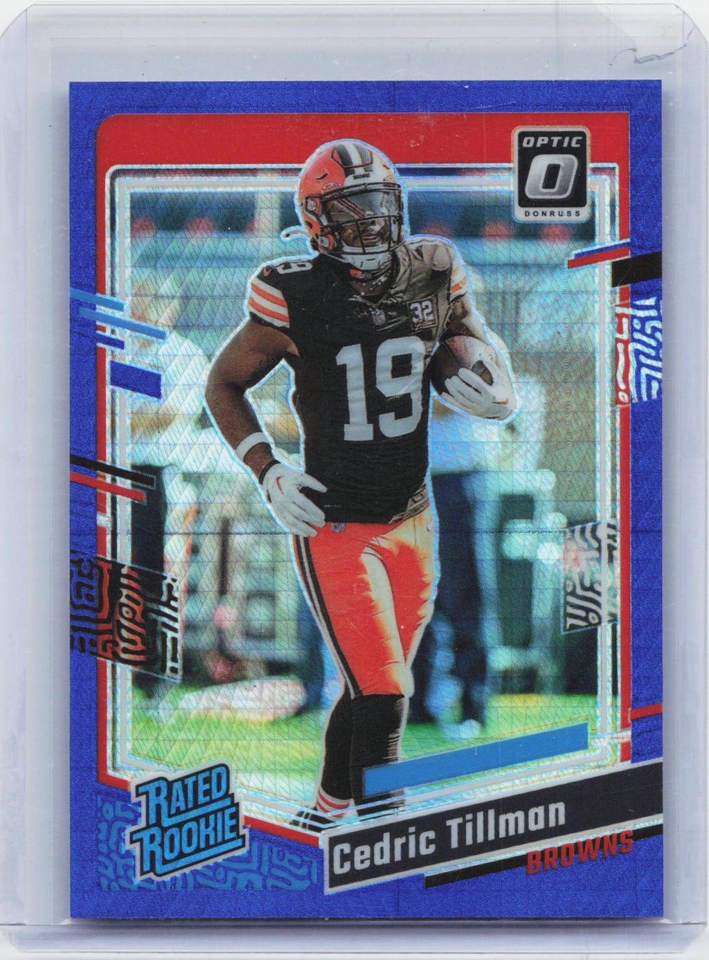 2023 Donruss Optic #224 Cedric Tillman Blue Hyper
