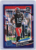 2023 Donruss Optic #224 Cedric Tillman Purple Shock