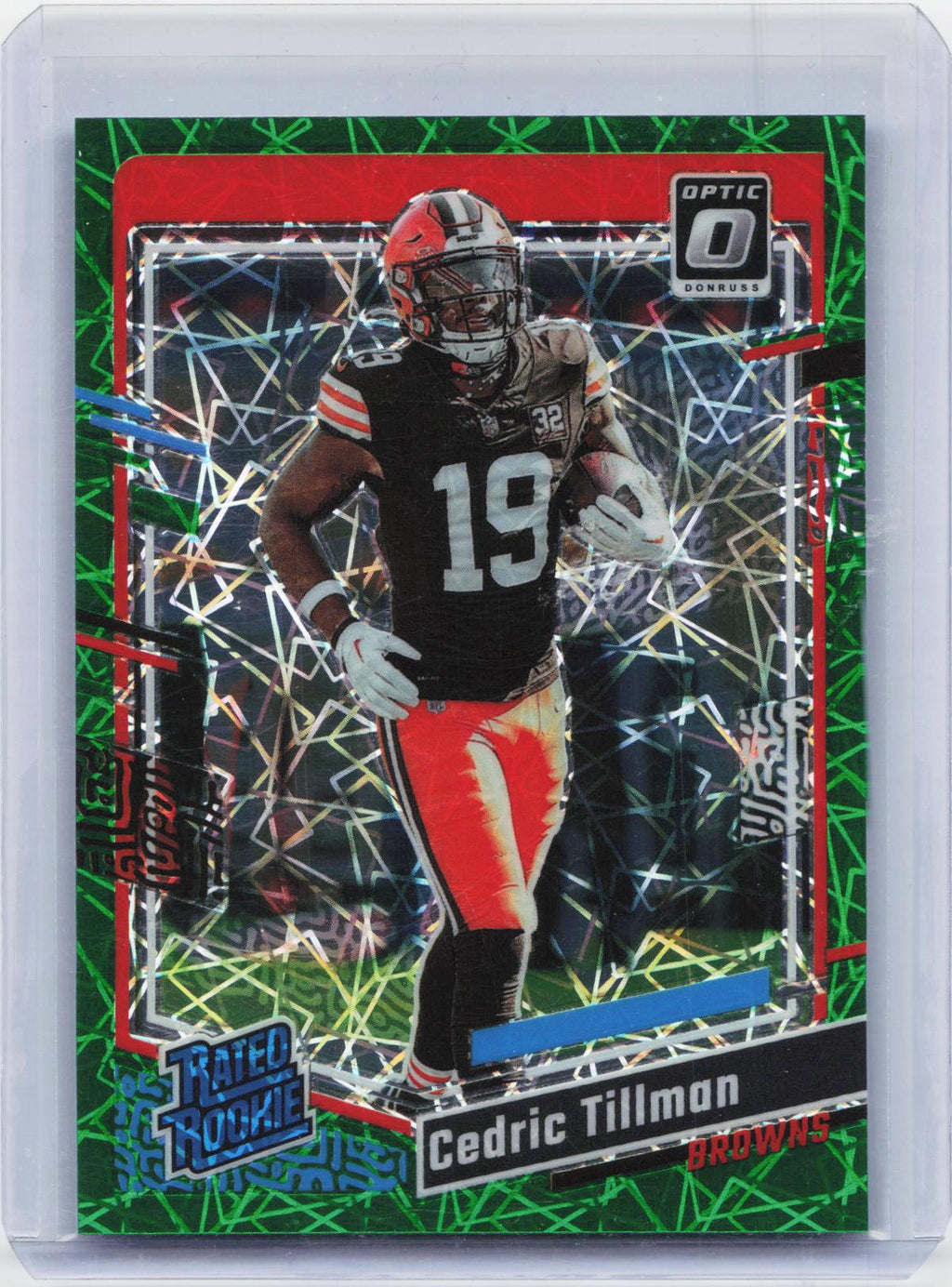 2023 Donruss Optic #224 Cedric Tillman Green Velocity
