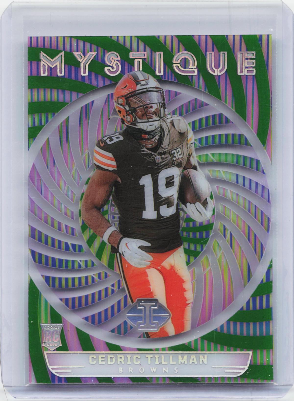 2023 Panini Illusions #4 Cedric Tillman Mystique Emerald